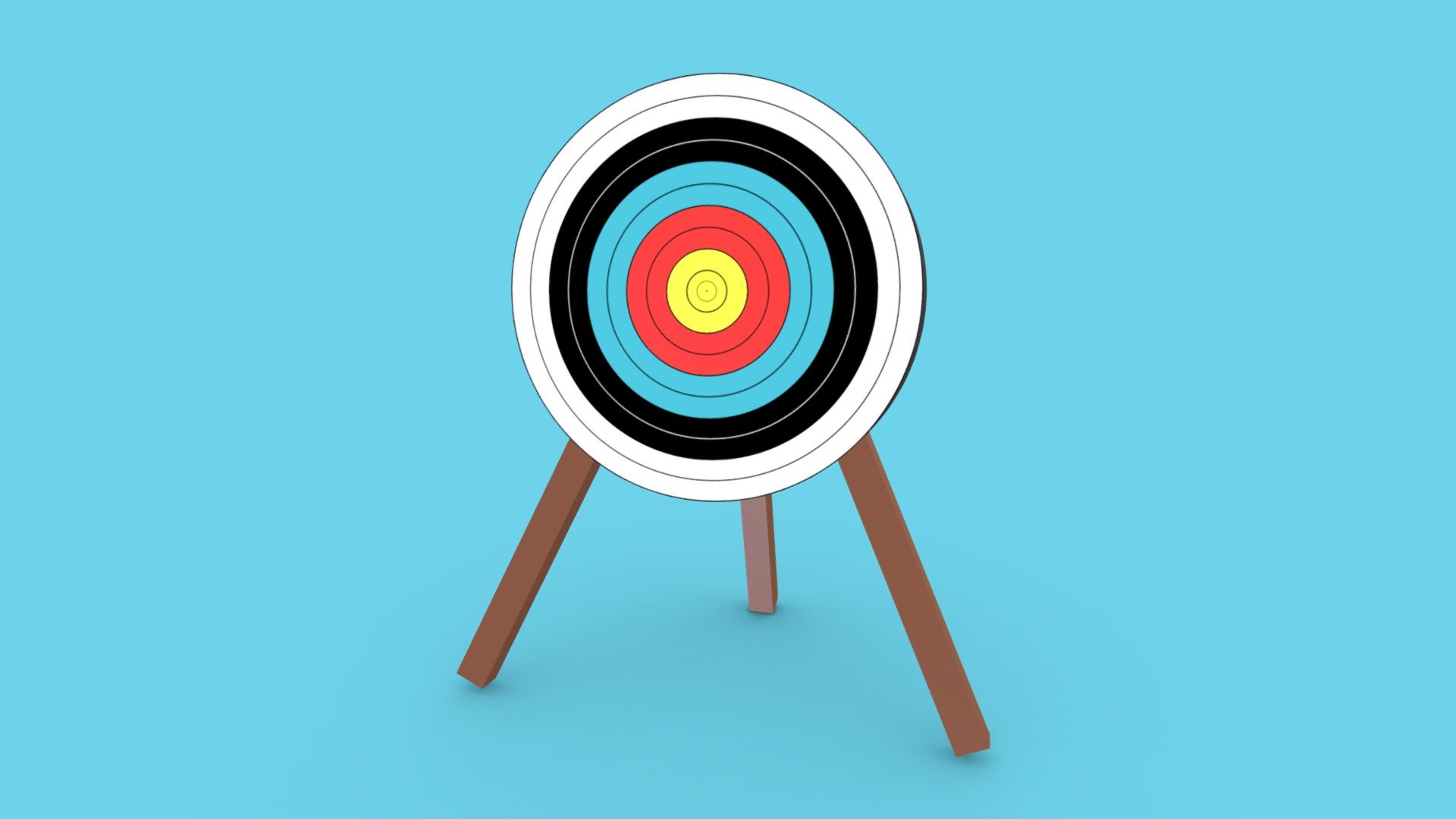 Archery target 3d model