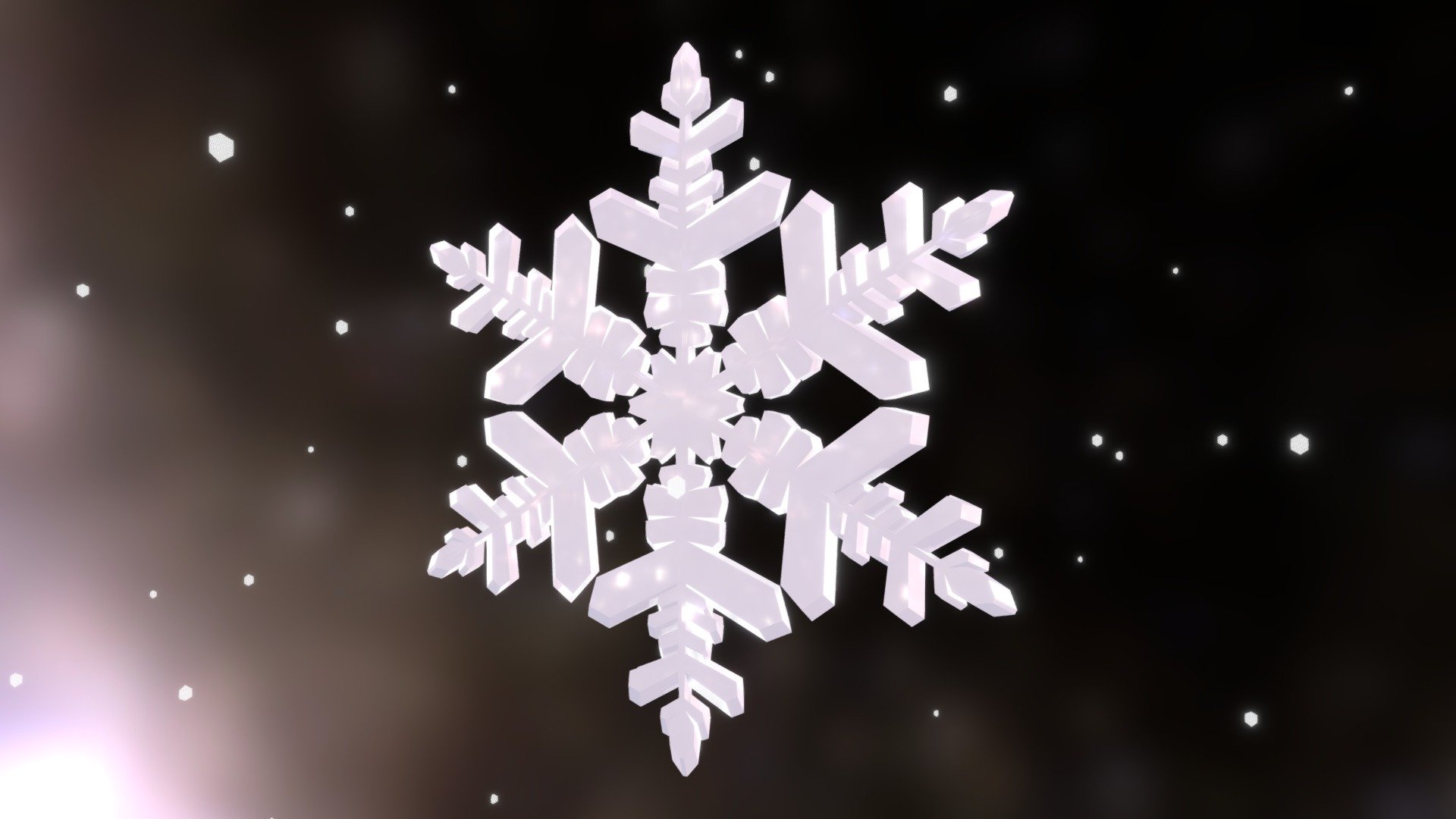 Snowflake Accessories Christmas Decoration 3d model