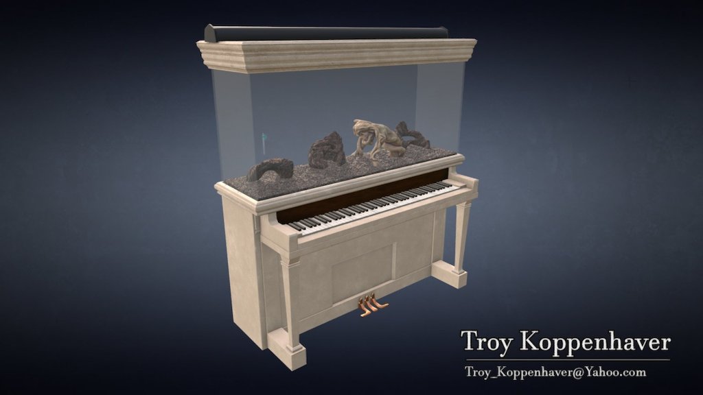 Aquarium Piano 3d model