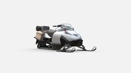 3d model Snowmobile Green