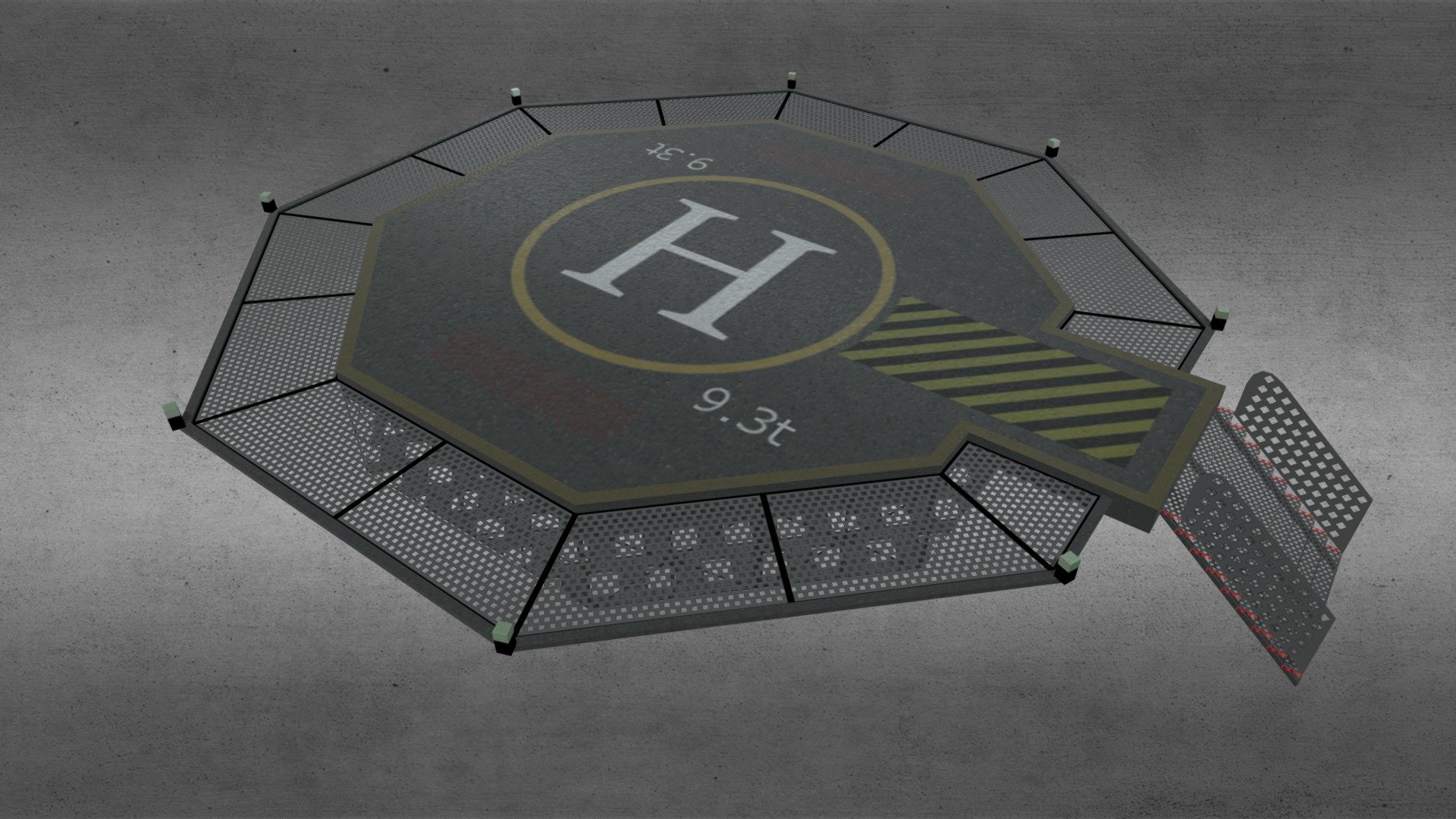 Roof Heliport 3d model