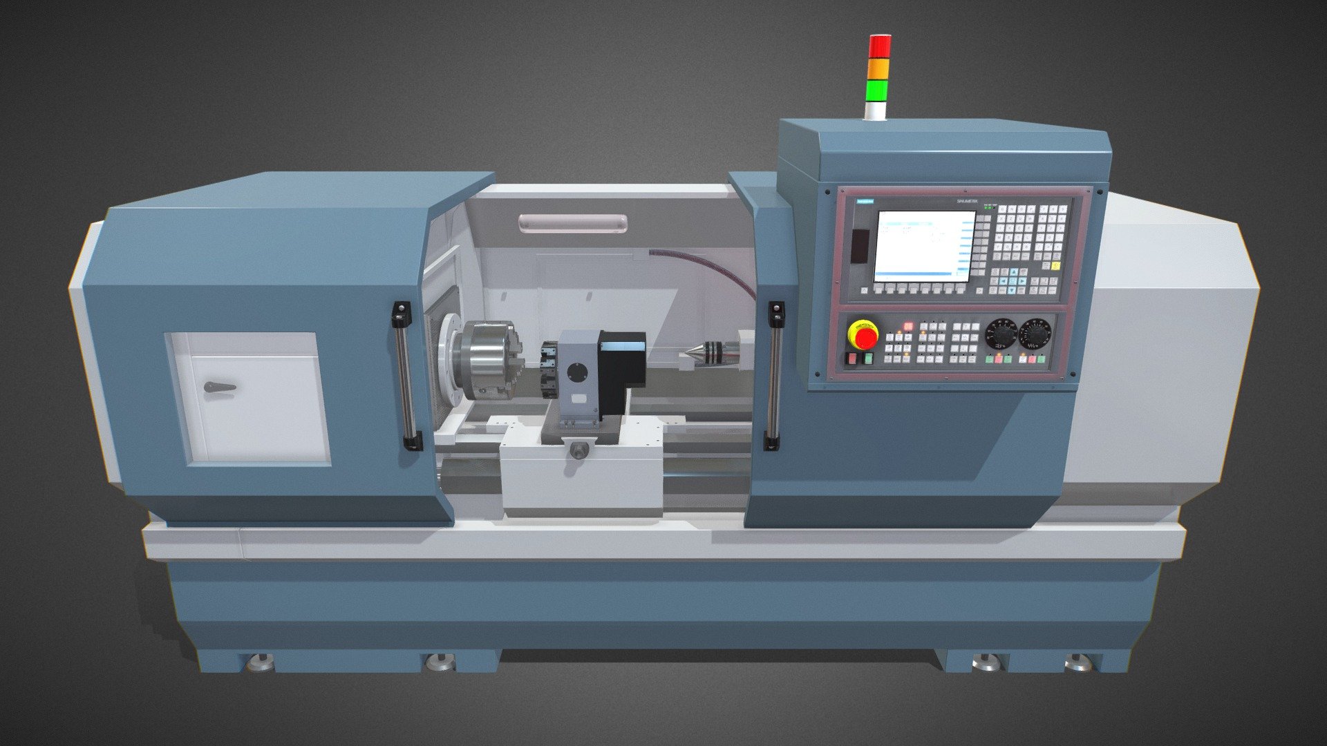 CNC Lathe SMTCL KE80 2000 Horizontal 3d model