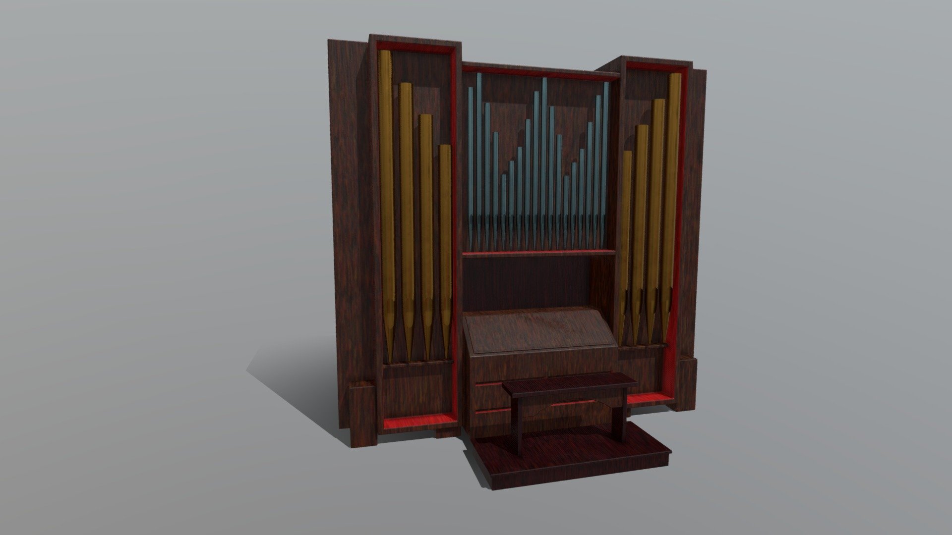 Church Organ 3d model