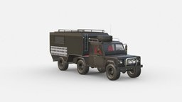 3d model Land Rover Defender 5th Wheel Camper