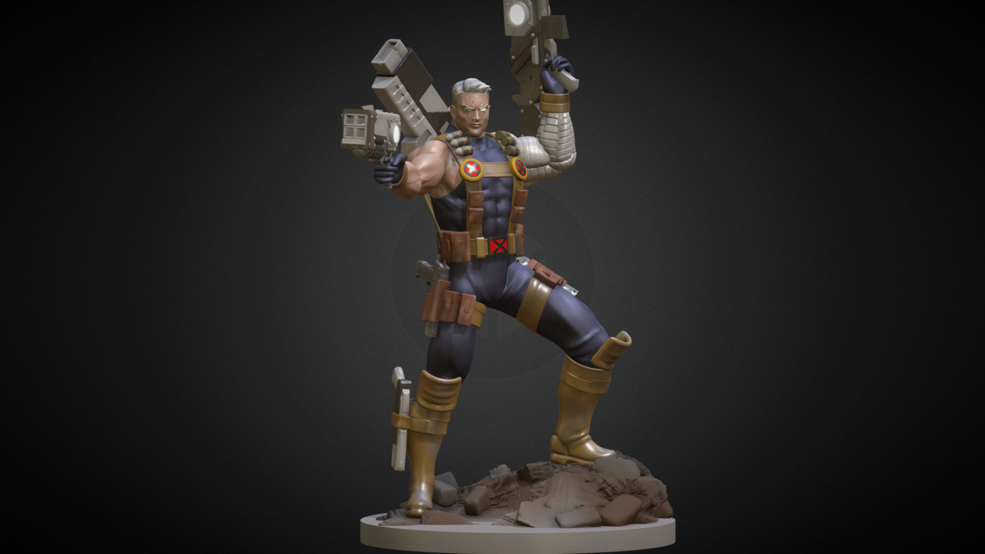 Cable statue 3d model