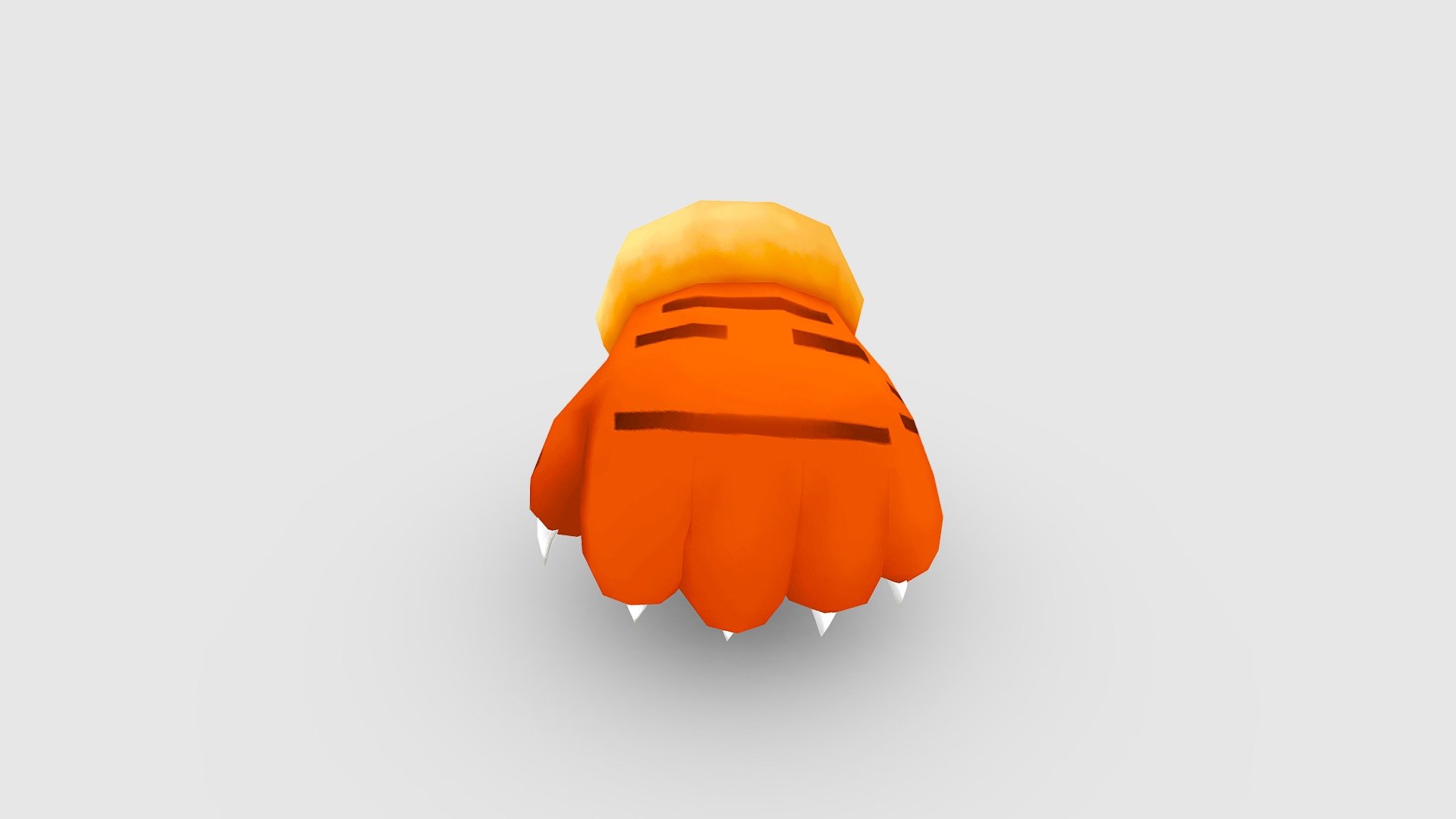 Cartoon tiger paw glove Low-poly 3D model 3d model