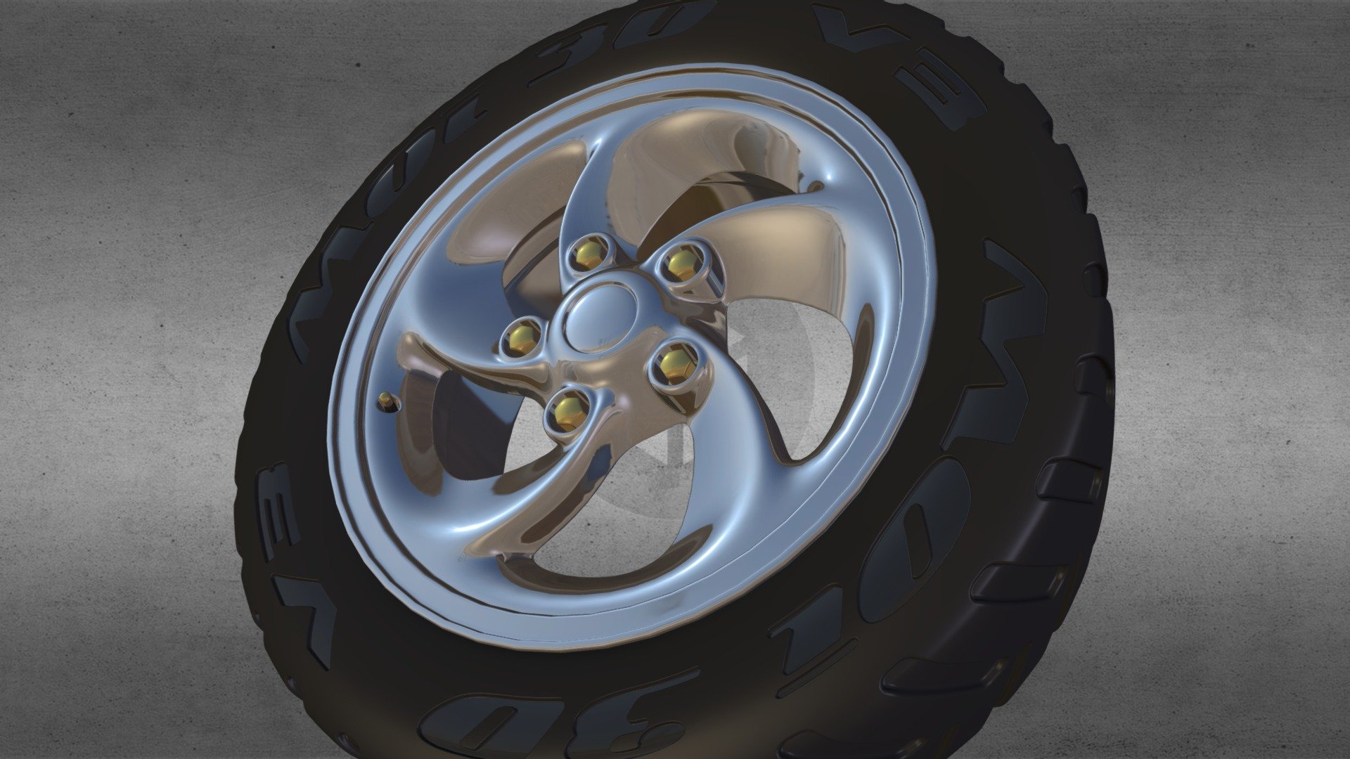 Turbine Style Sports Rim 3d model