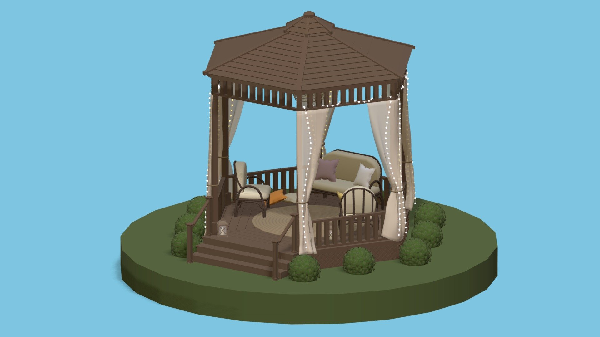 Gazebo 3d model