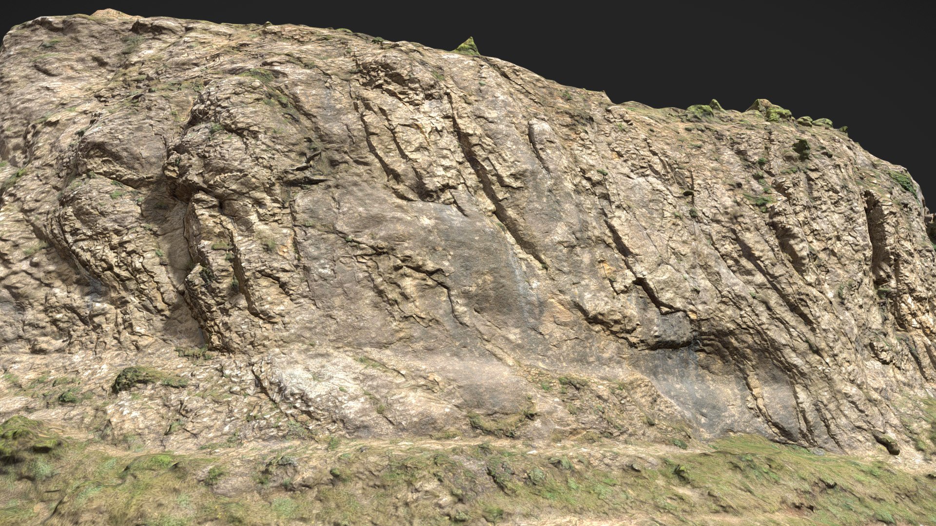 Large Cliff Face PBR Scan 3d model