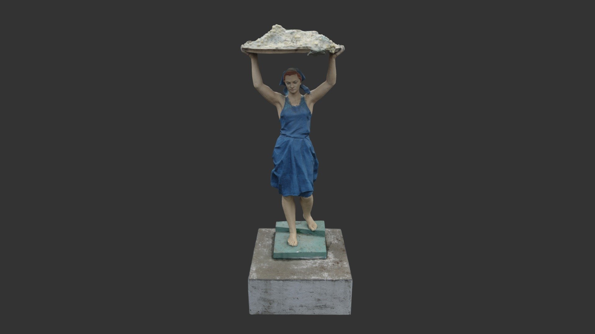 Prosperity Girl Sculpture. Soviet time 3d model