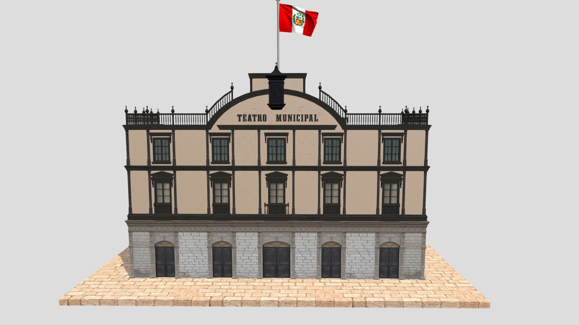 TEATRO TACNA 3D // Blender 3d model