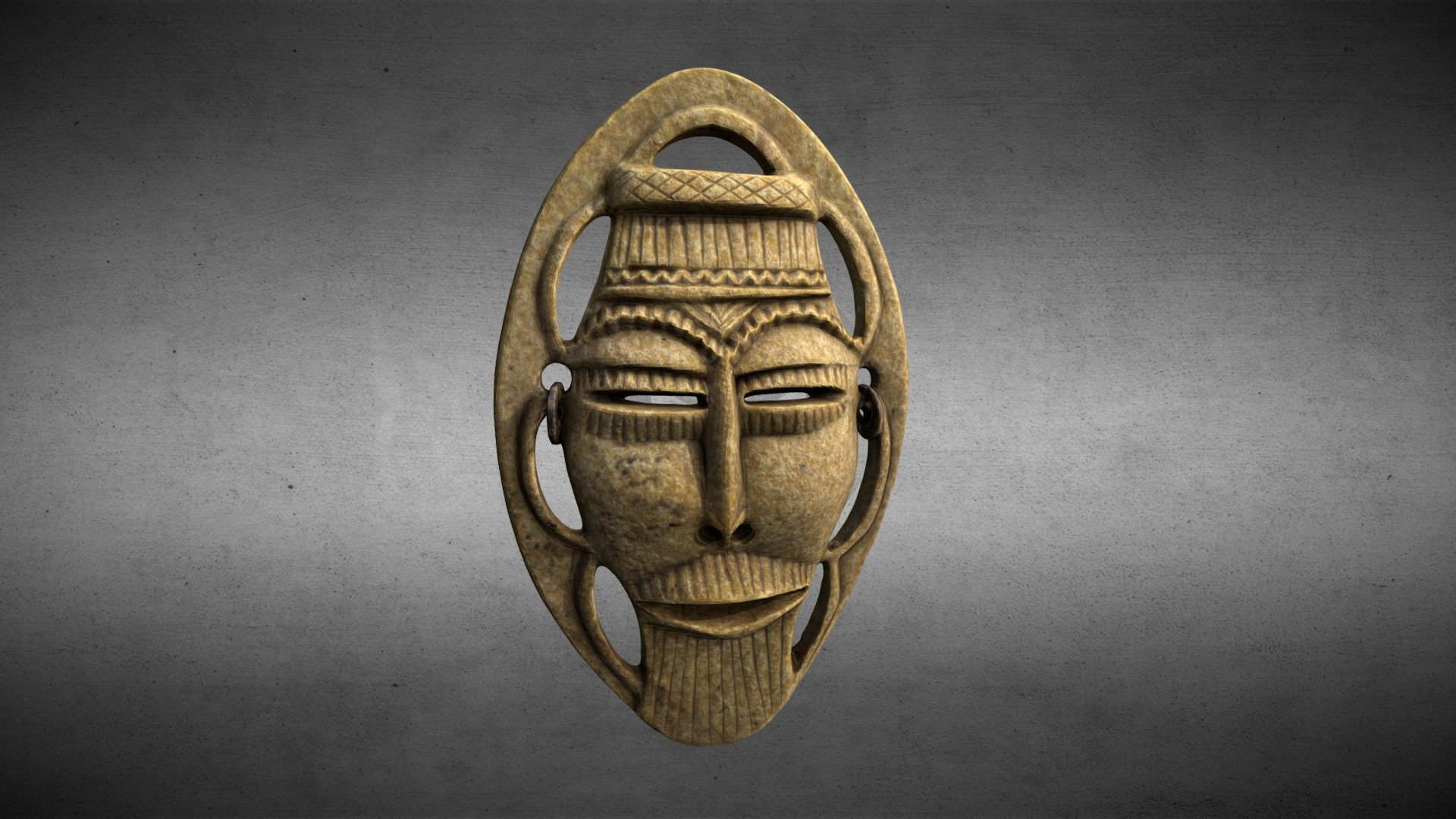 Máscara tribal africana 3d model