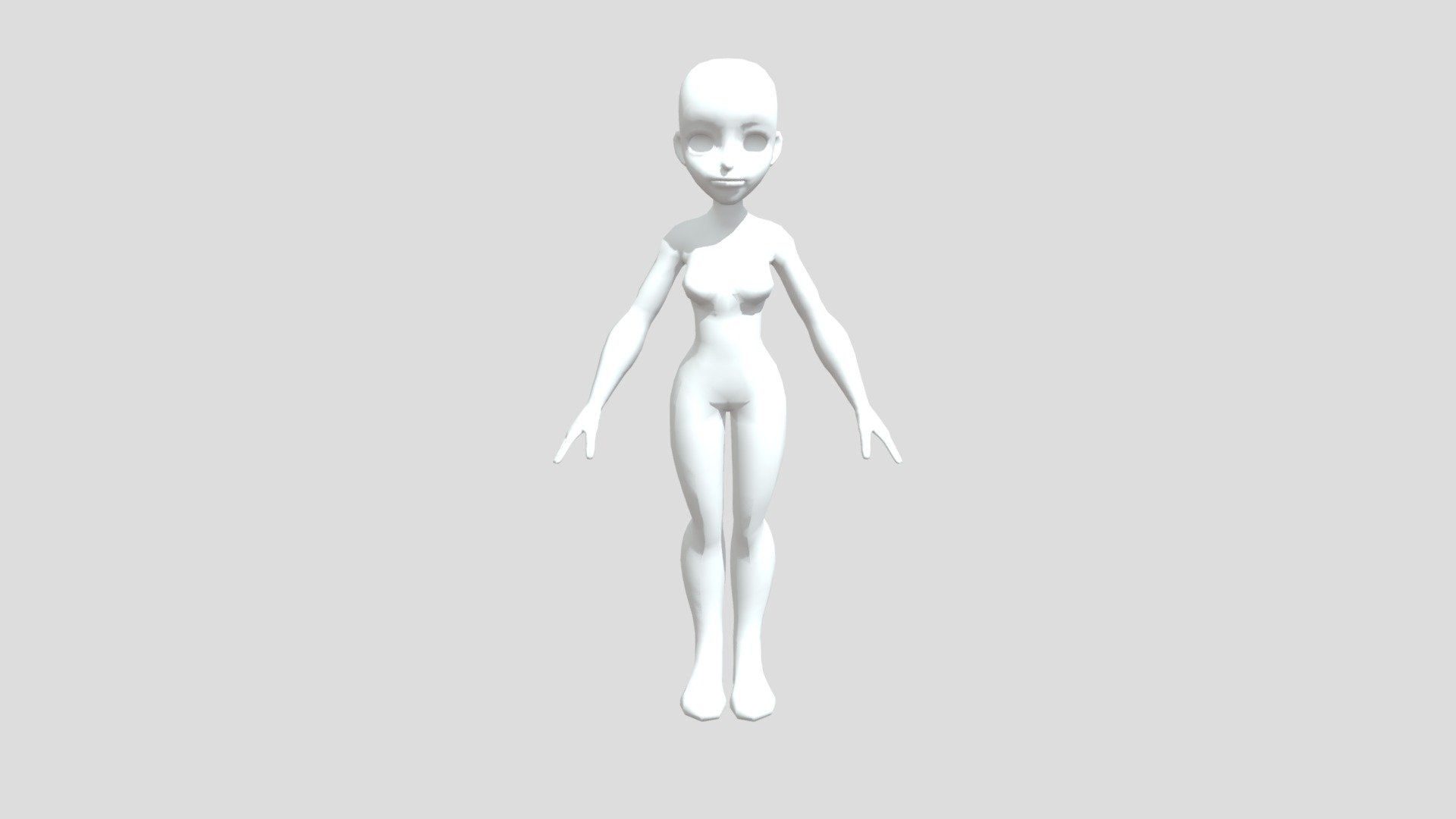 Female Base Mesh Mid Poly 3d model