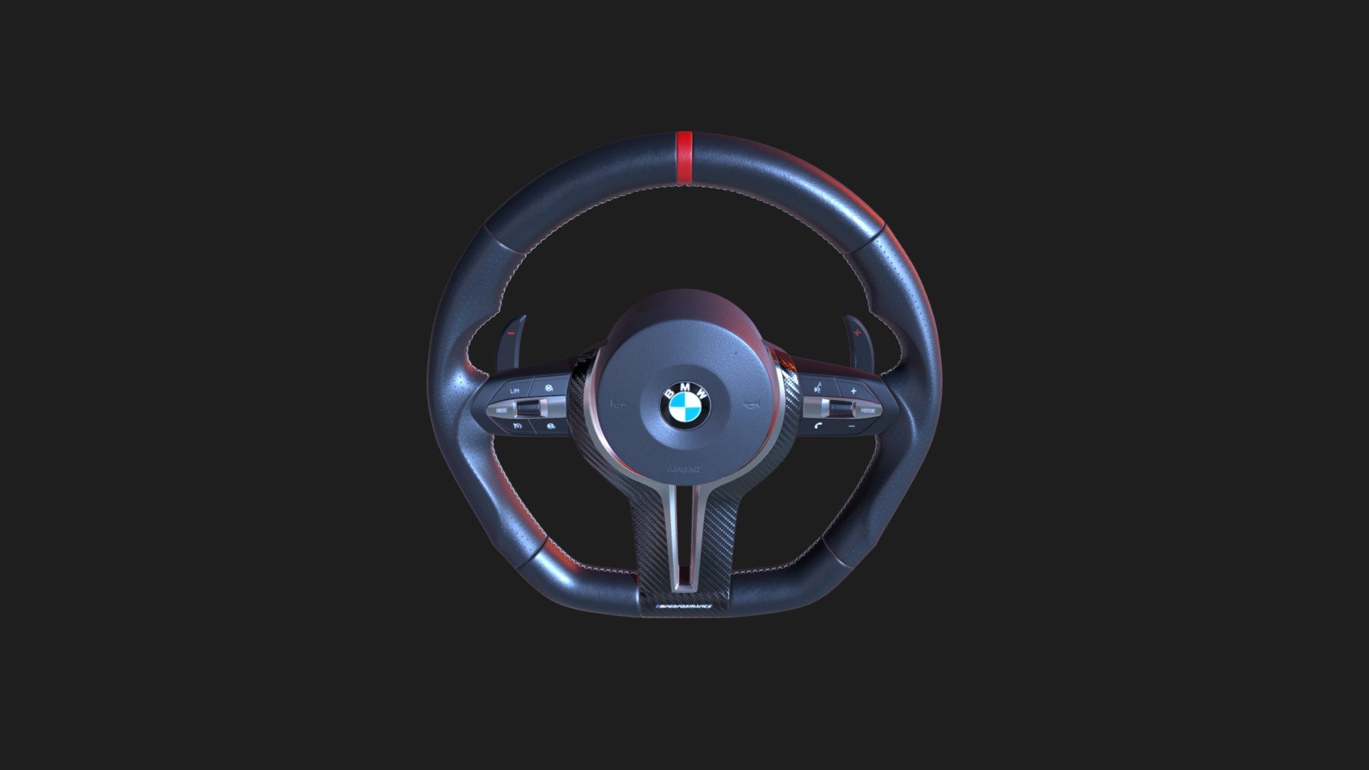 BMW Steering Wheel 3d model