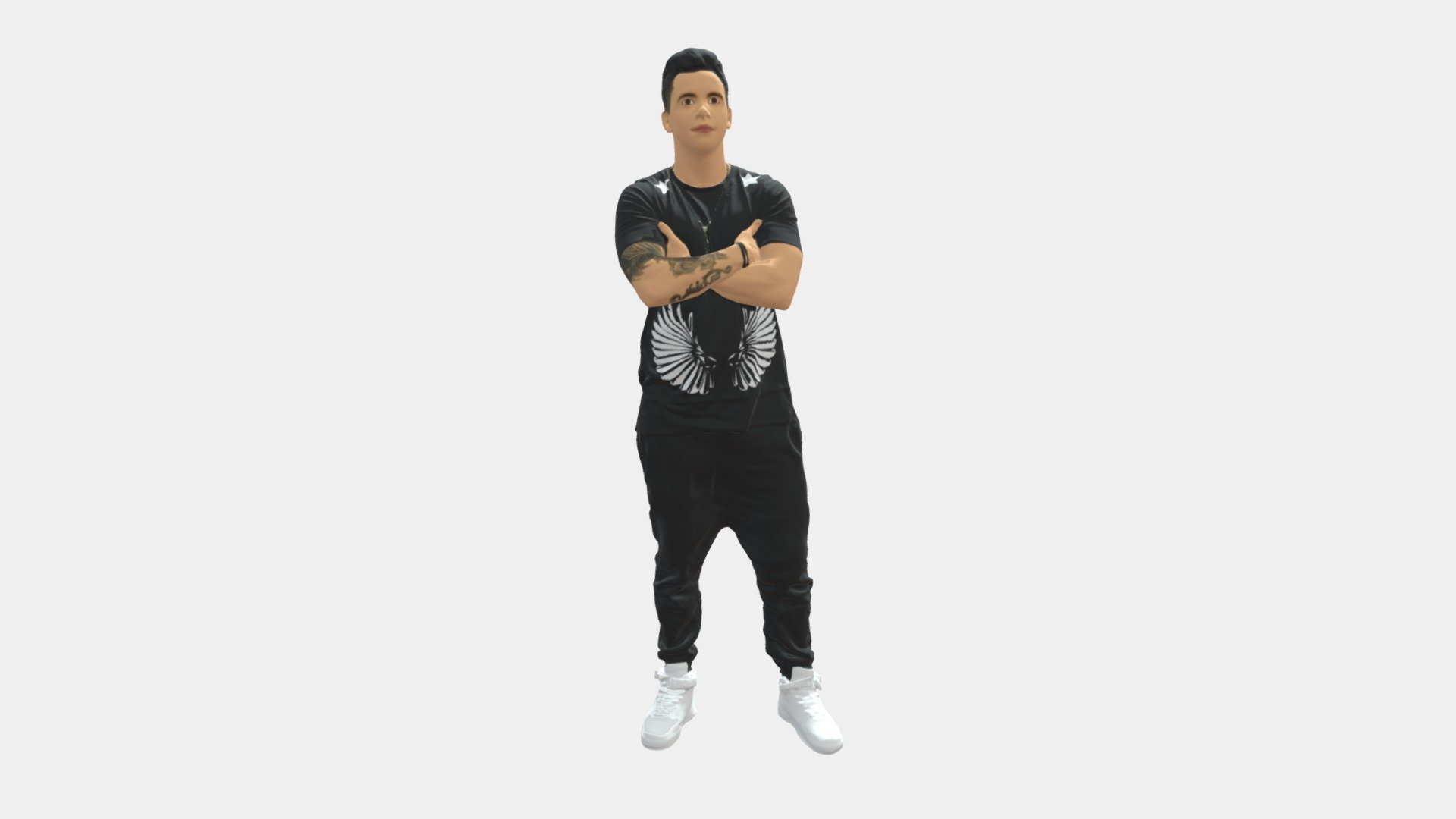 Man In pose 0207 3d model