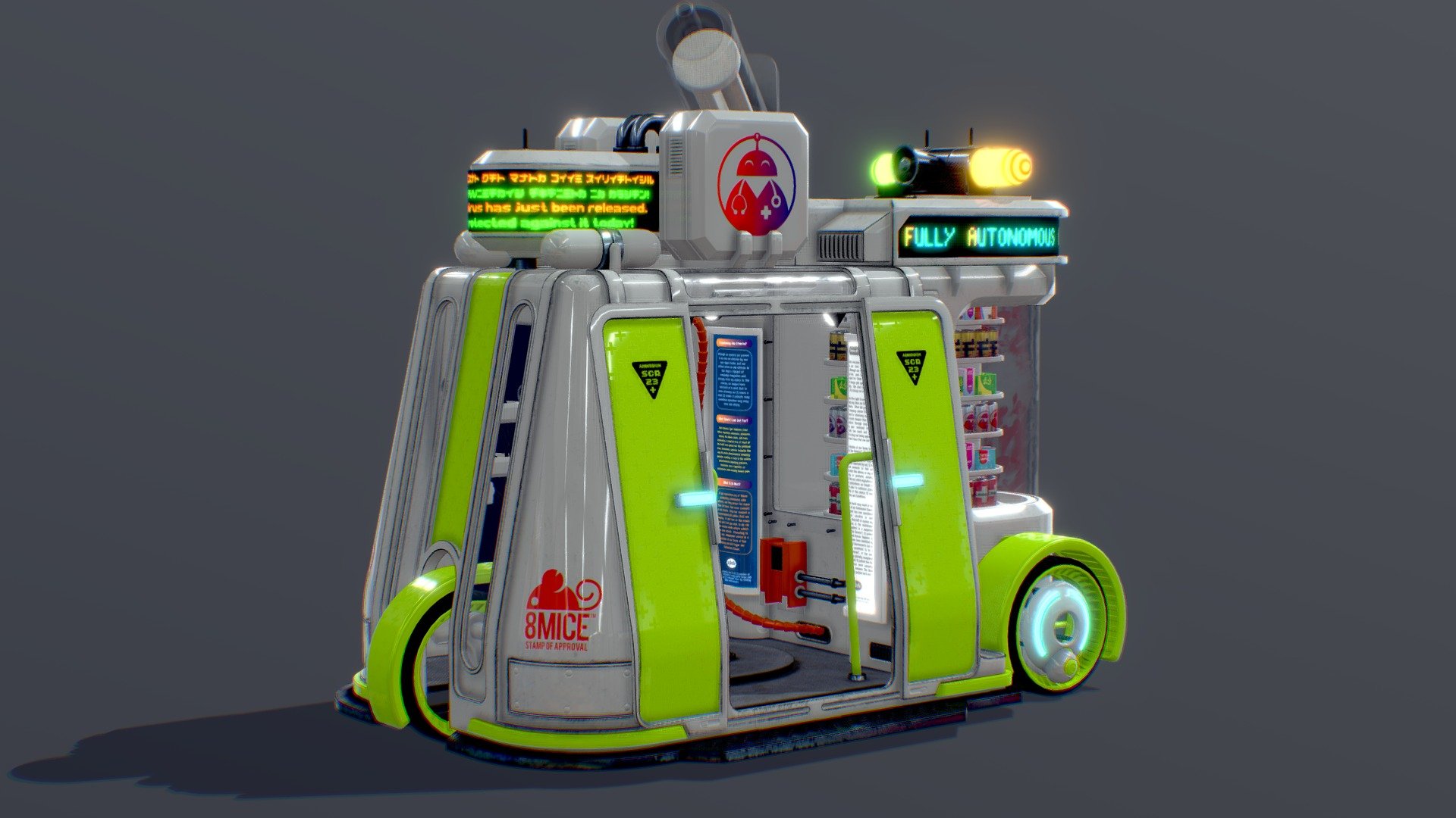 Autonomous Mobile Sci-Fi Hospital 3d model