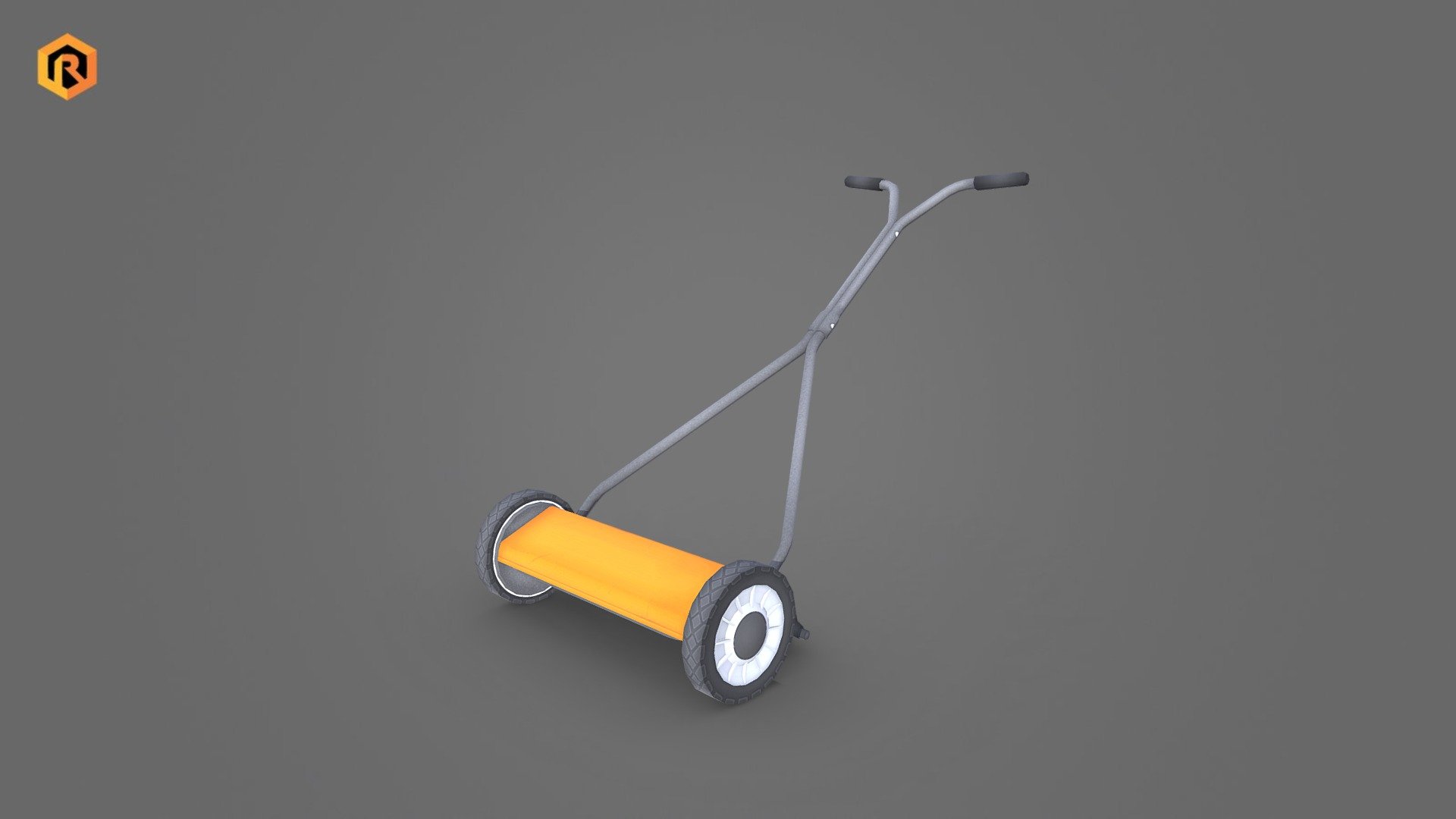 Push Reel Lawn Mower 3d model