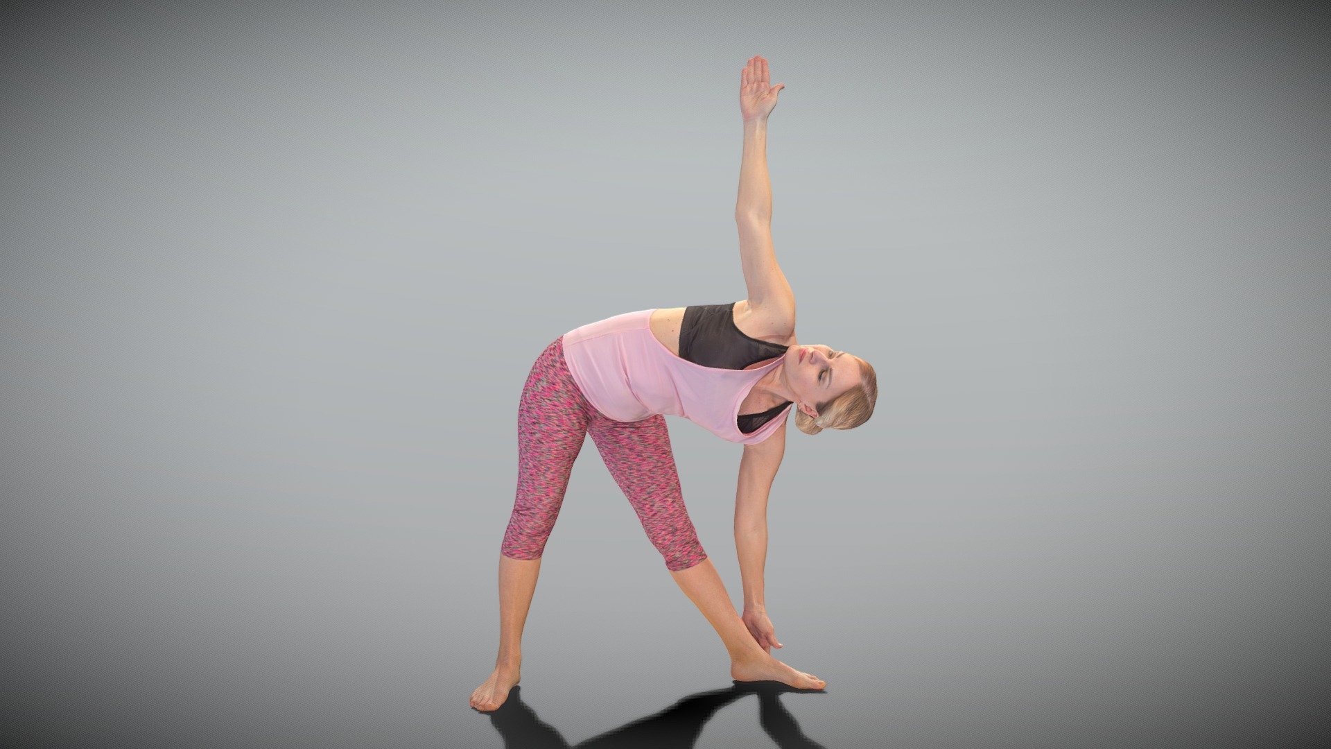 Woman doing yoga 422 3d model