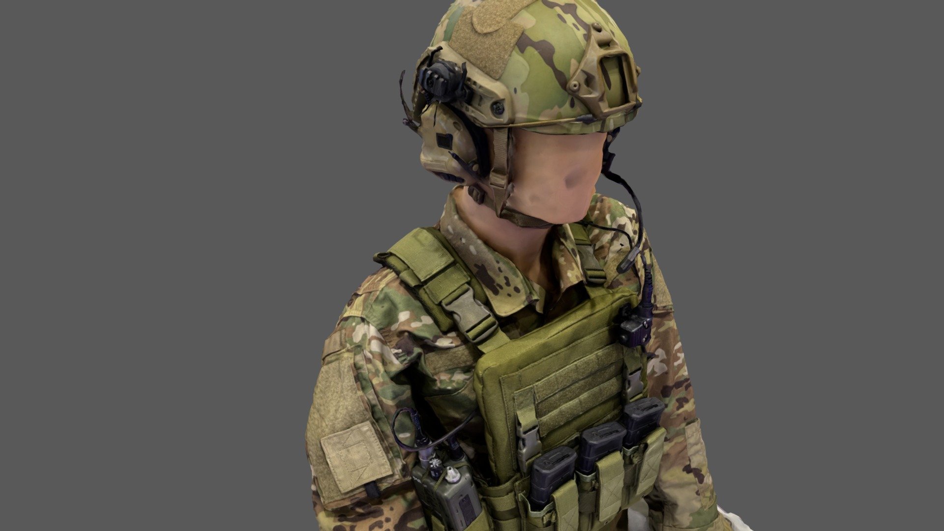 Army man in London military show 3d model