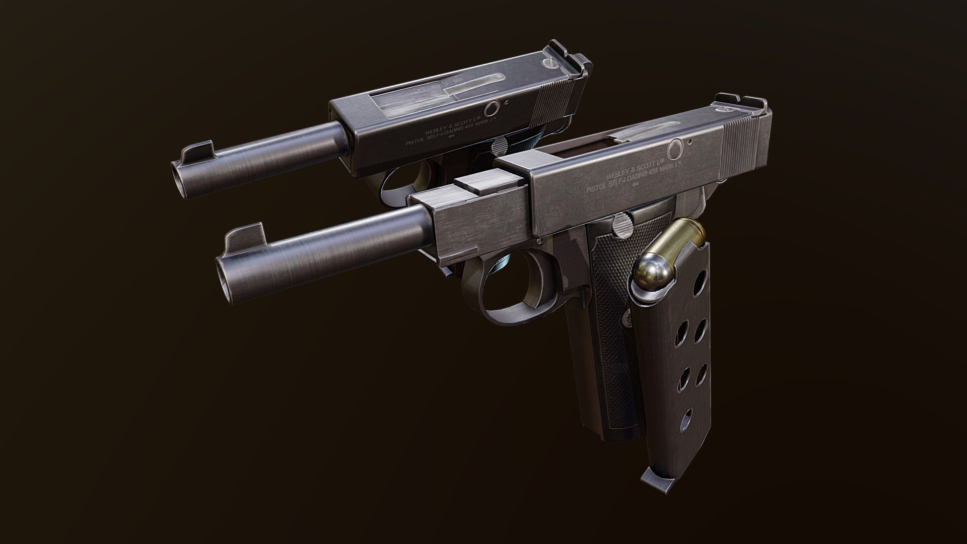 Webley Automatic 3d model