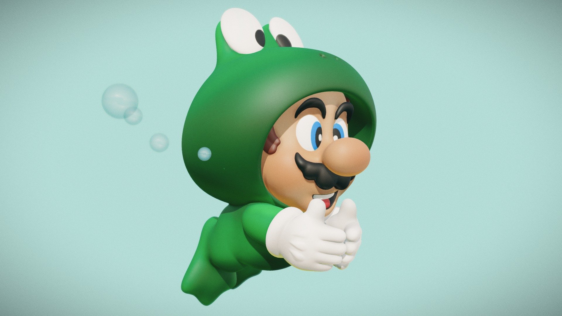 Frog Mario 3d model