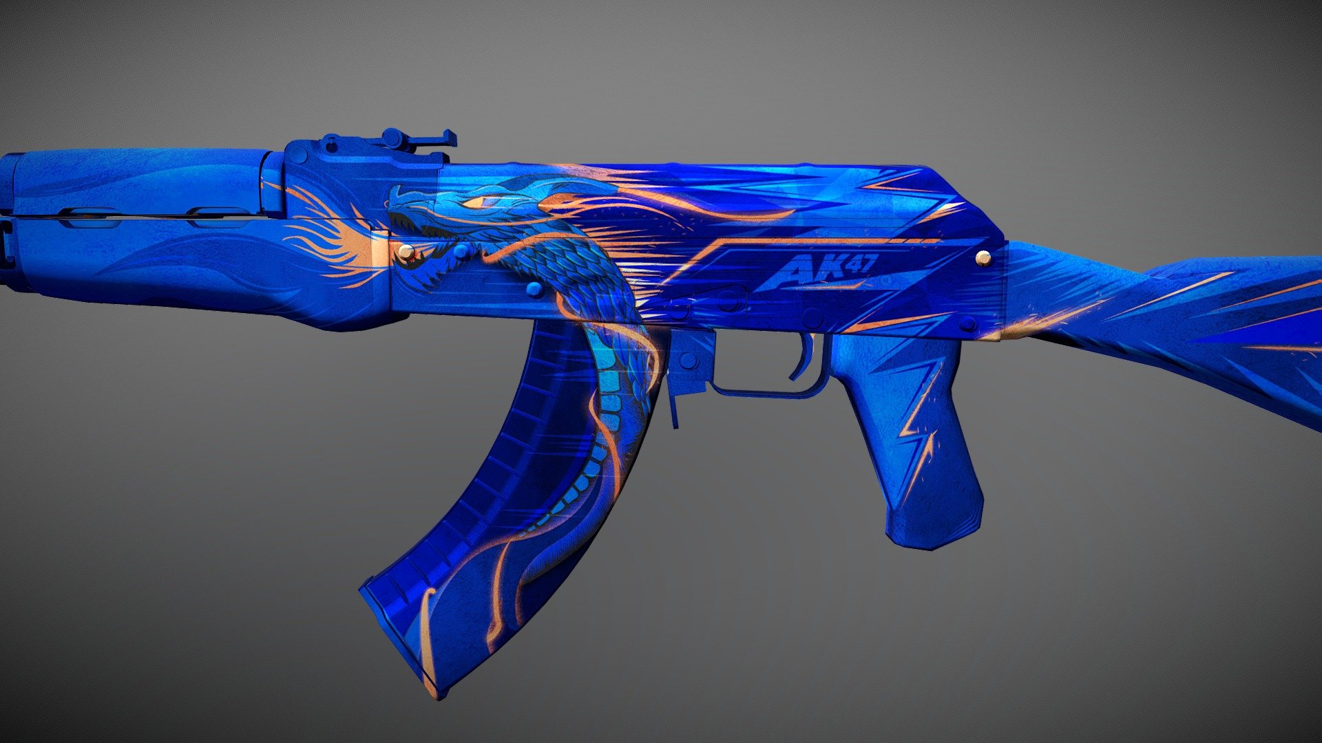 AK47 | Drakestorm 3d model