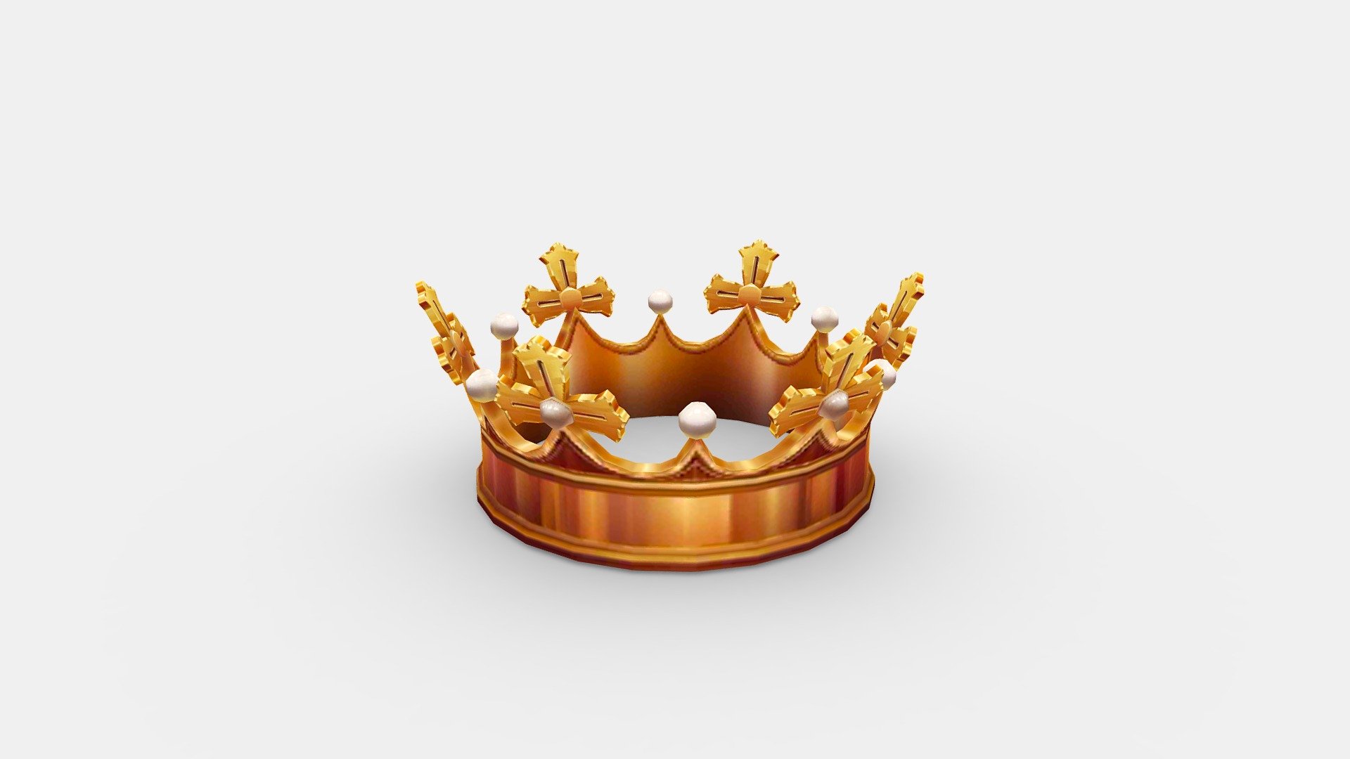 Cartoon copper crown 3d model