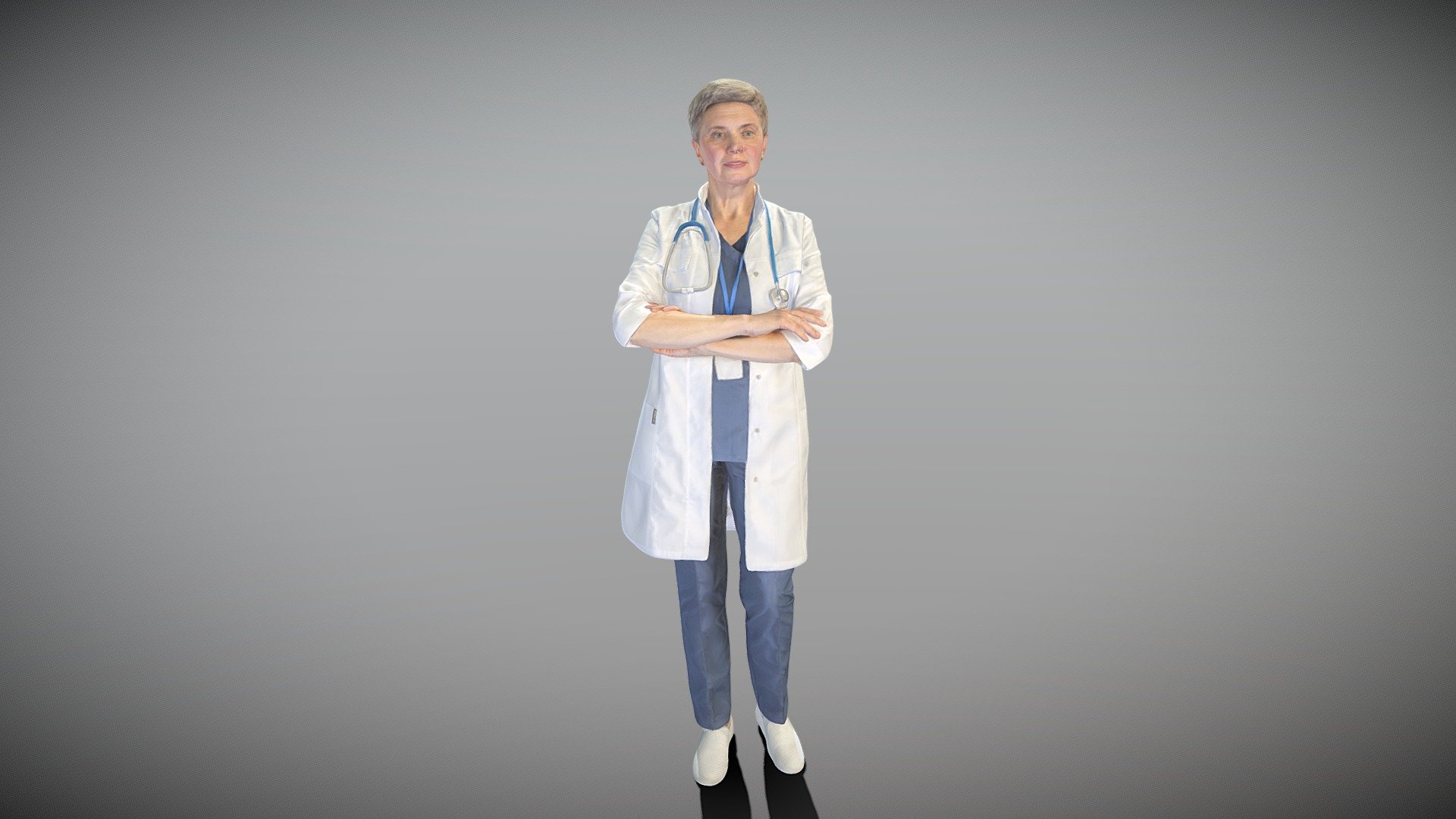 Female doctor posing 414 3d model