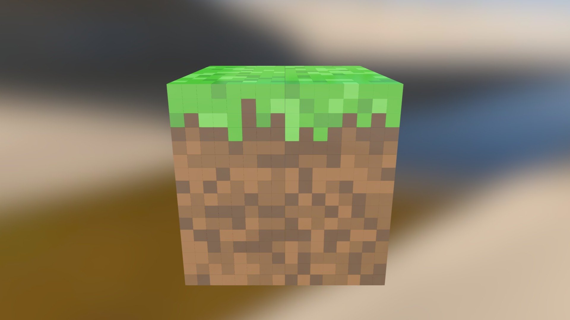 Minecraft Voxel Cube 3d model