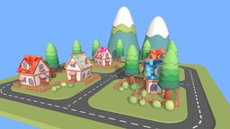 Cute Stylized Village