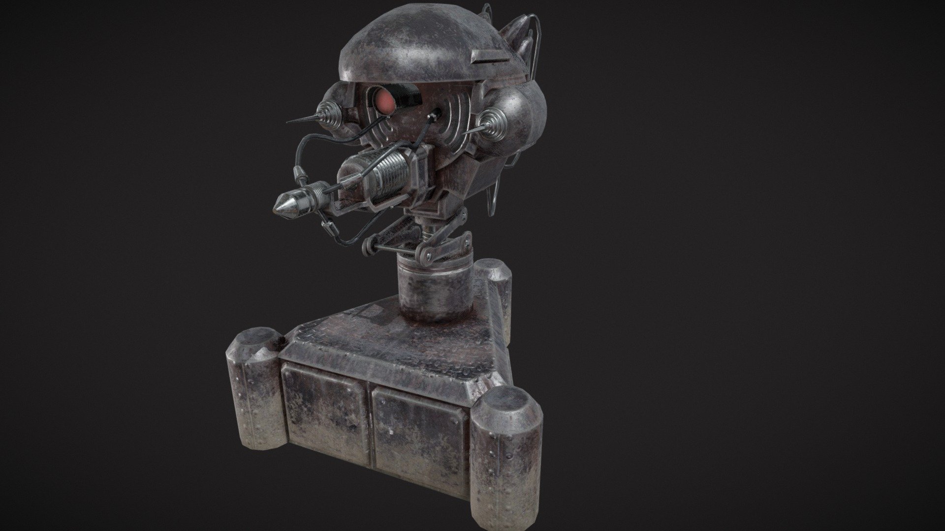 FO3 Style Enclave Turret 3d model