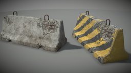 RoadBlock Model 2 Texture Variants plus LOD