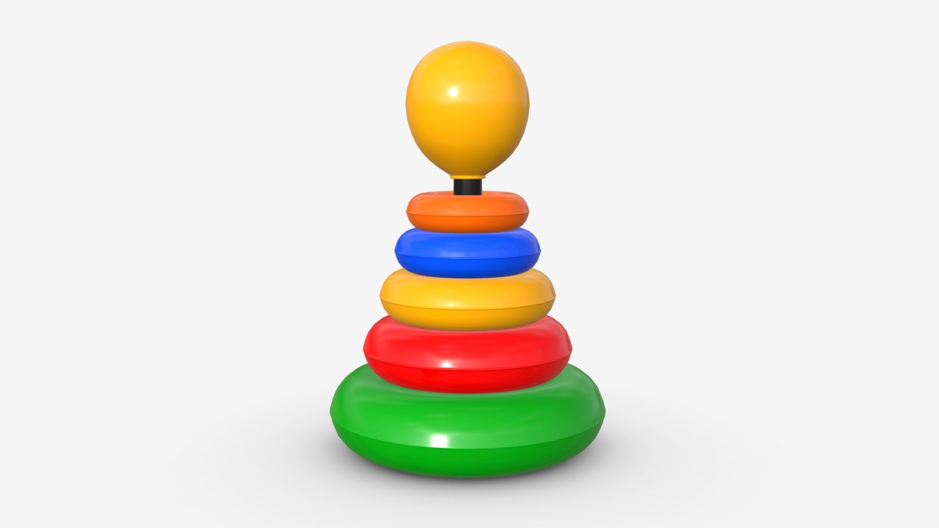 Pyramid colored toy 3d model