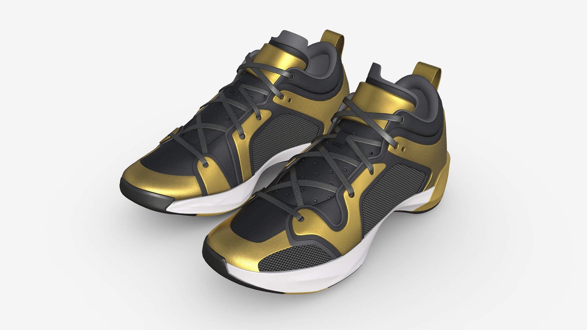 Low Basketball Shoes 3d model