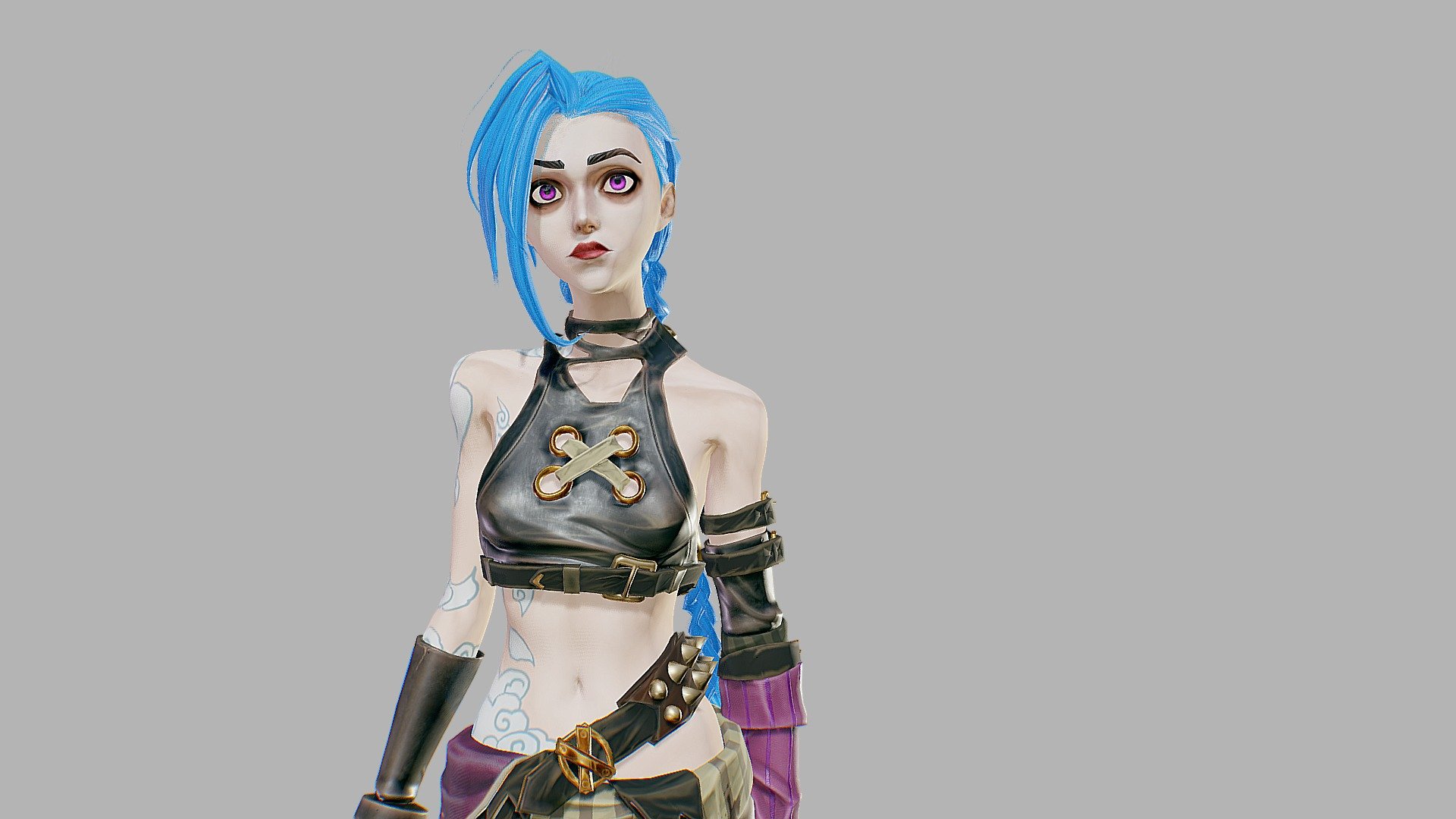 Arcane Jinx fanart 3d model