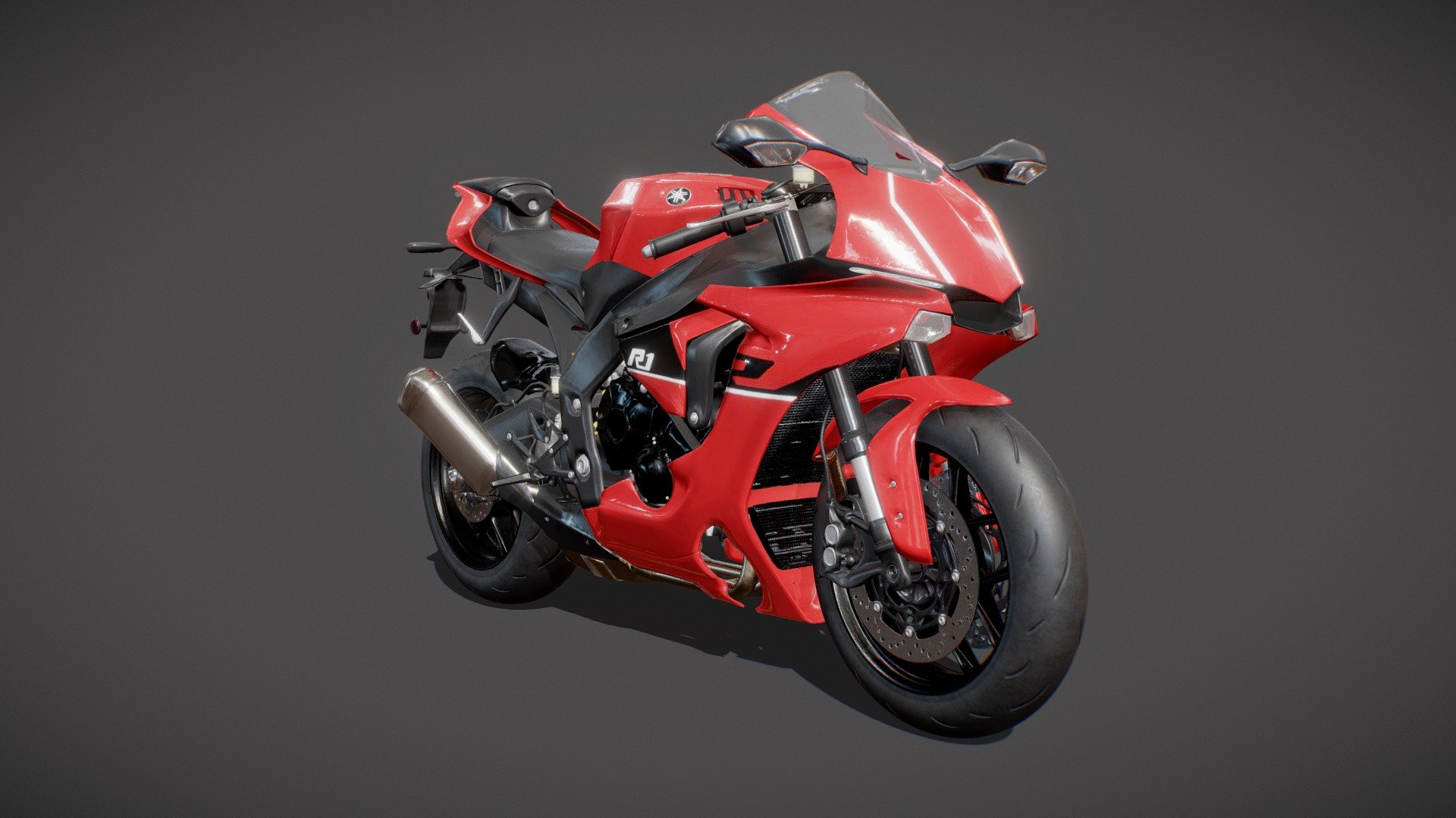 Yamaha R1 Motorcycle 3d model