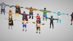 Low Poly Superhero Character