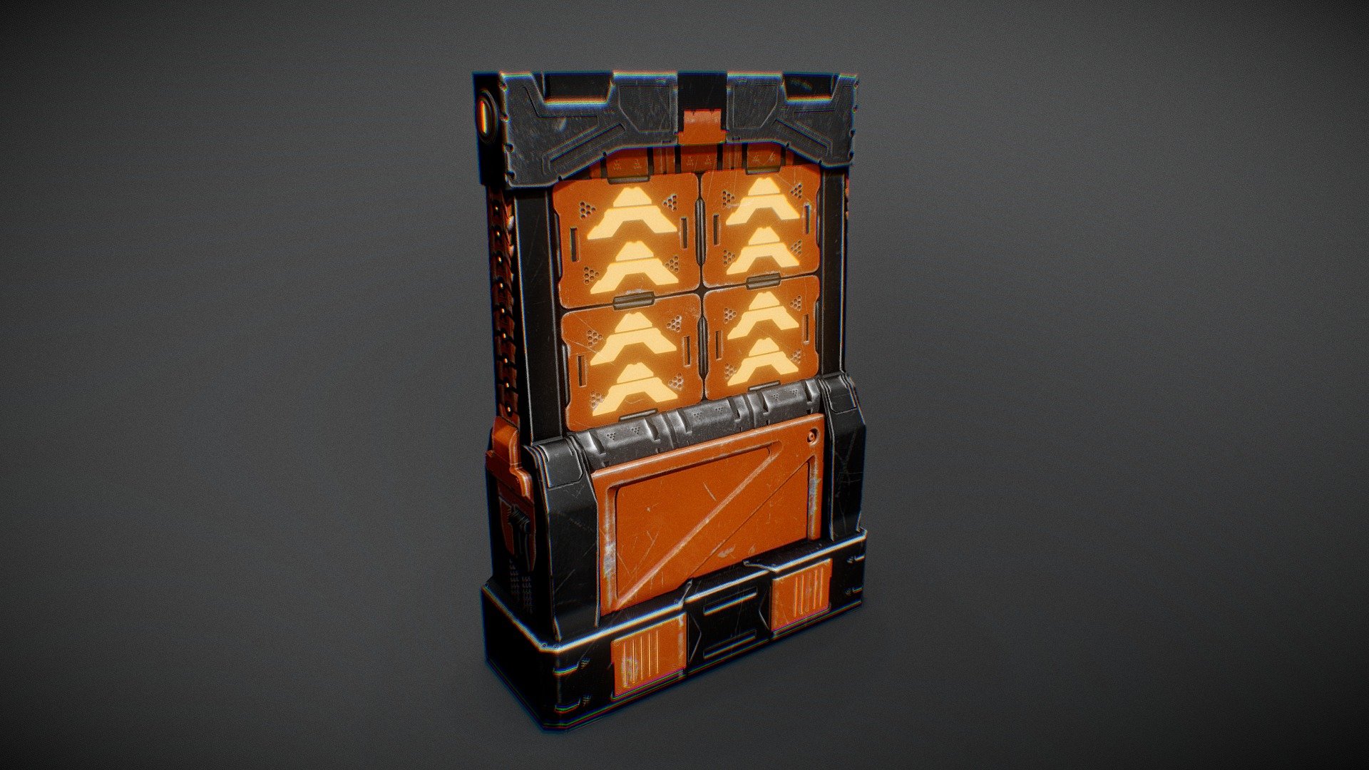 Generic Sci-Fi Barrier Wall 3d model