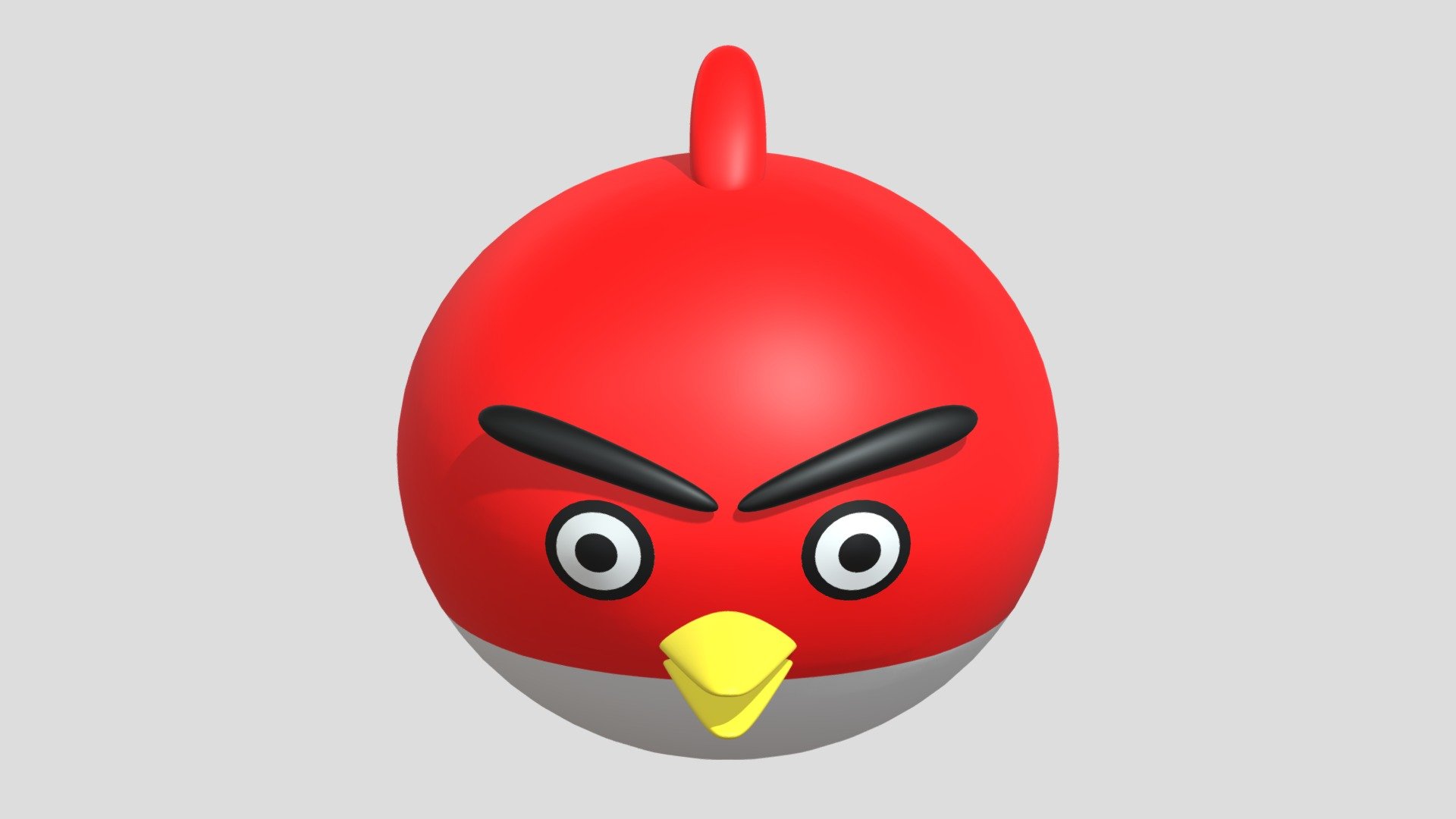 Cartoon Angry Bird 3d model