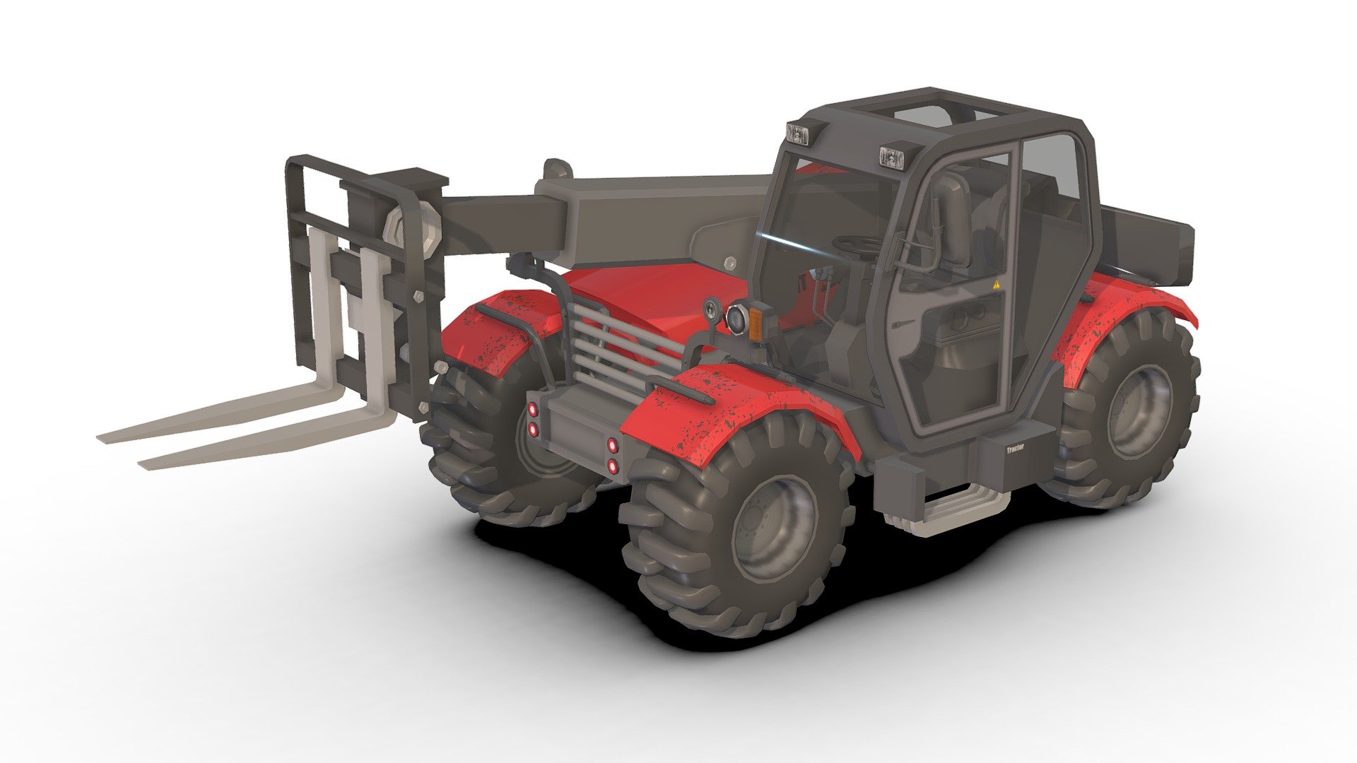 Tractor Hay 3d model