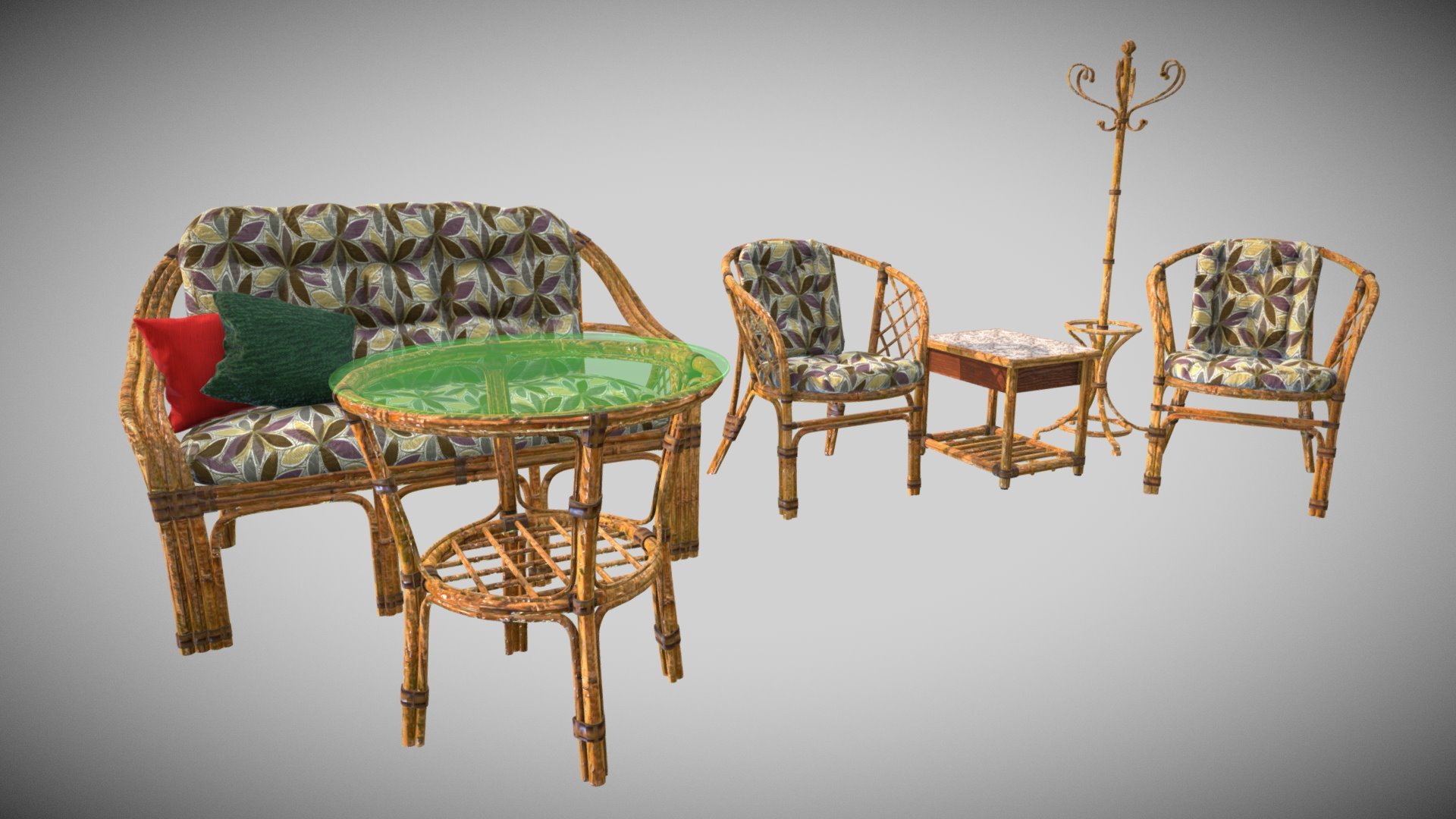 Vimini Set One Material 3d model