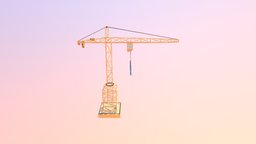 Building crane low poly