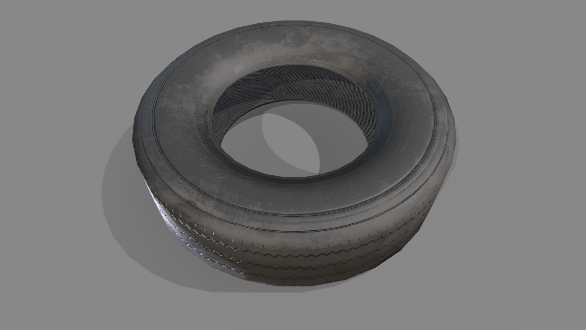 Tyre low poly 3d model