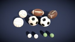 Pack Soccer balls, tennis, volleyball, rugby.