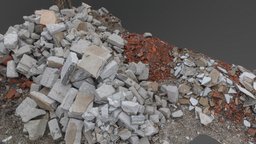 White bricks rubble