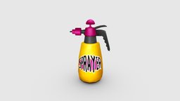 Cartoon sprayer Low-poly 3D model