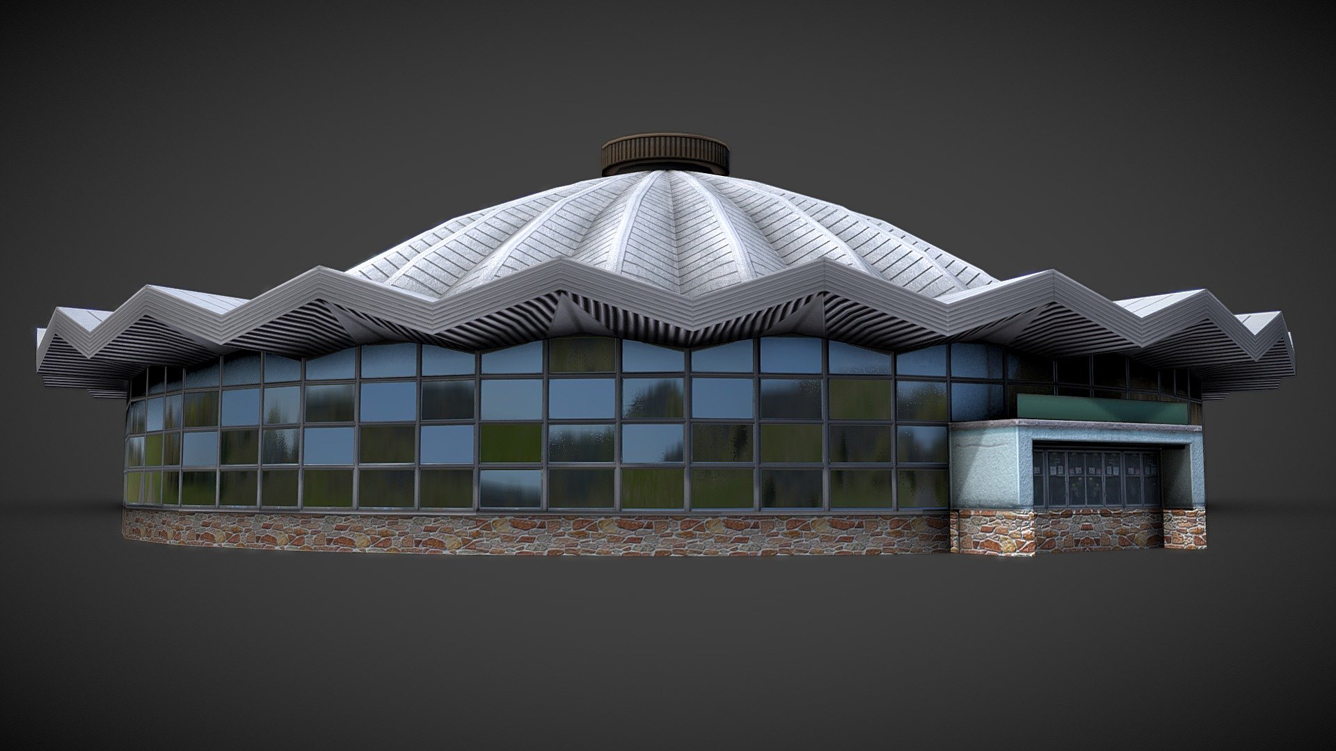 Circus Round Building 3d model