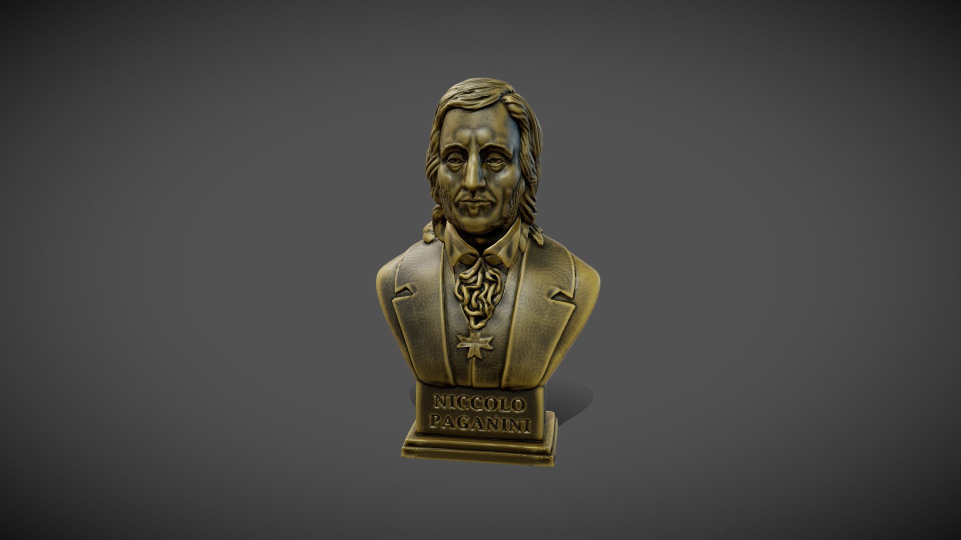 Niccolo Paganini Bust 3d model