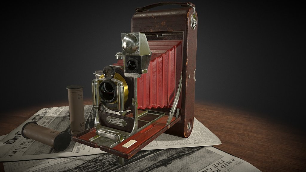 Folding Camera Kodak 3d model