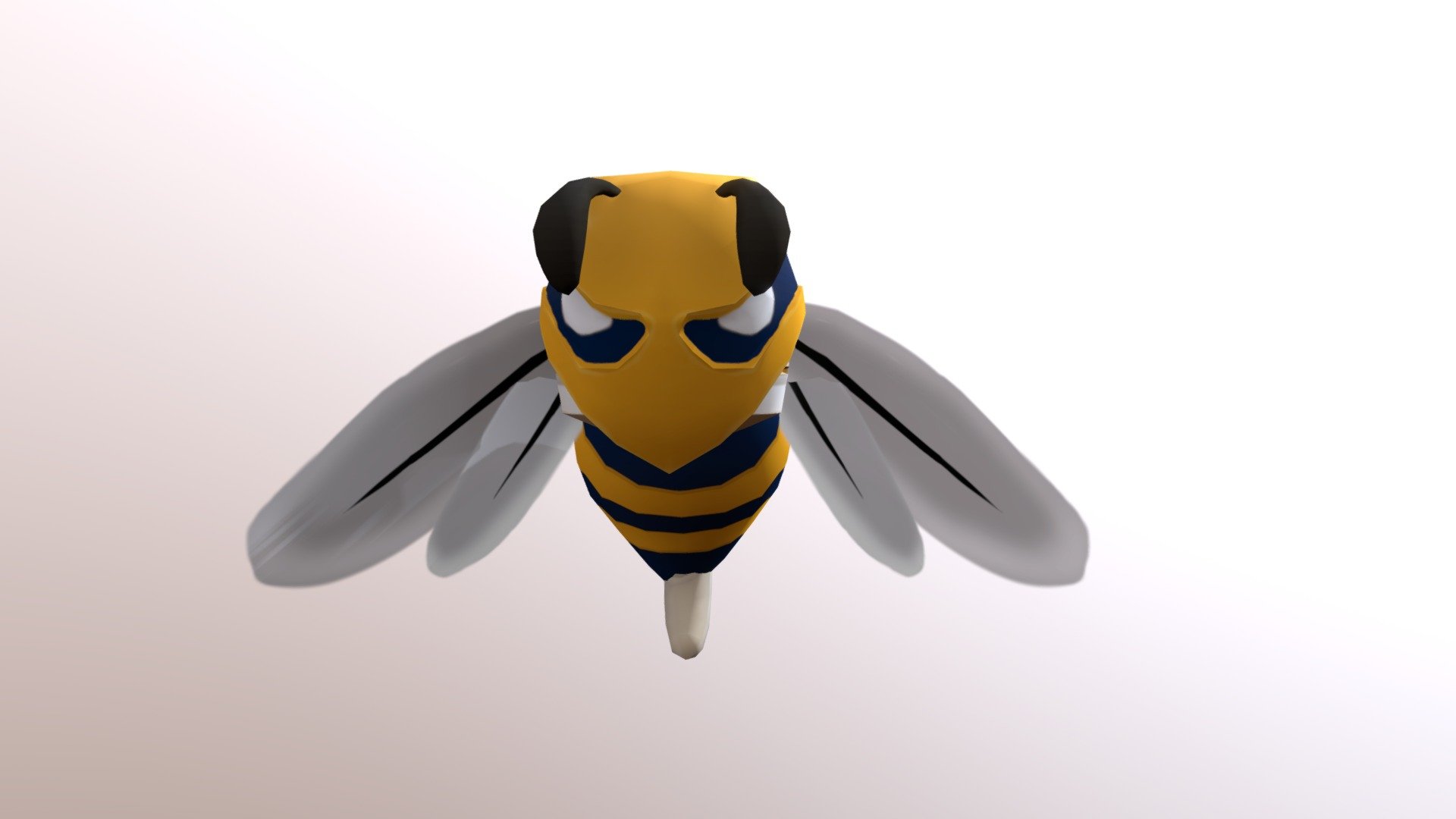 Lowpoly Stylized Bee Rigged and Animated 3d model